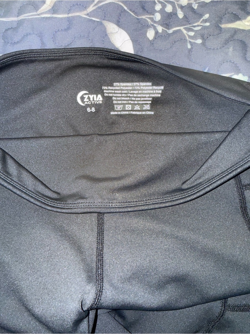 ZYIA Black High-Waisted Leggings with Side Pocket - Picture 2 of 3